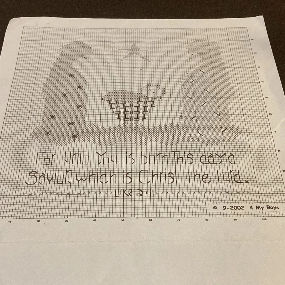Cross Stitch Leaflet A Savior Is Born 4 My Boys‎ 2002 Counted Thread Christmas